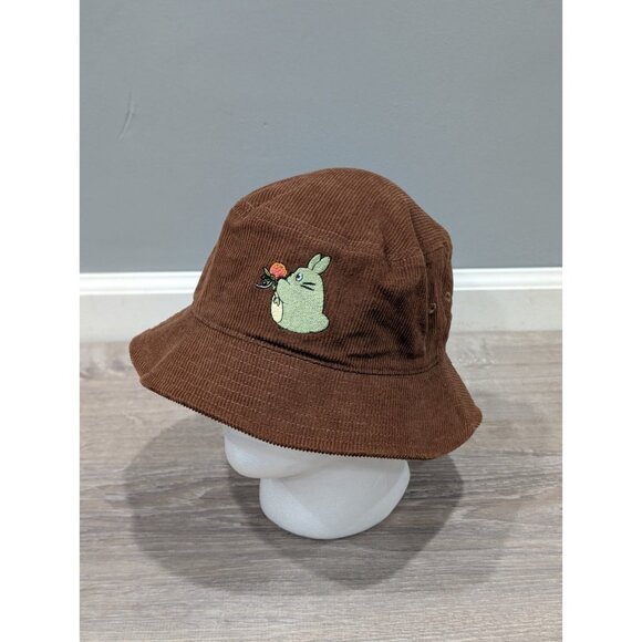 My Neighbor Totoro Bucket Hat Brown Corduroy Studio Ghibli One Size Hot Topic - Picture 1 of 14